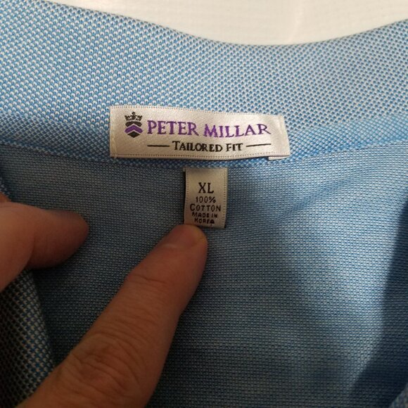 Peter Millar Tailored Fit NWT Polo Shirt Men's XL Harbor Blue MSRP $125 - Picture 6 of 12
